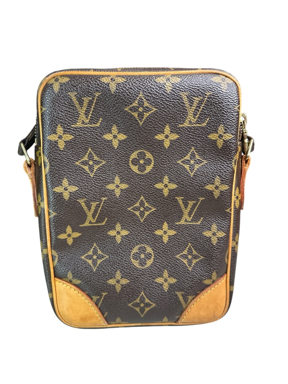 Louis Vuitton Danube Monogram Messenger Bag in Brown and Tan - Picture 3 of 13